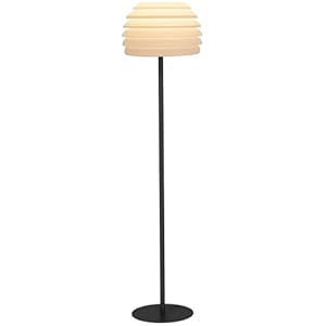 Outsunny Staande Lamp voor Buiten, Draagbare Staande Lamp voor Binnen, IP44 Waterdicht, Dimbaar Warm Wit Licht, Exclusief Gloeilamp, Zwart