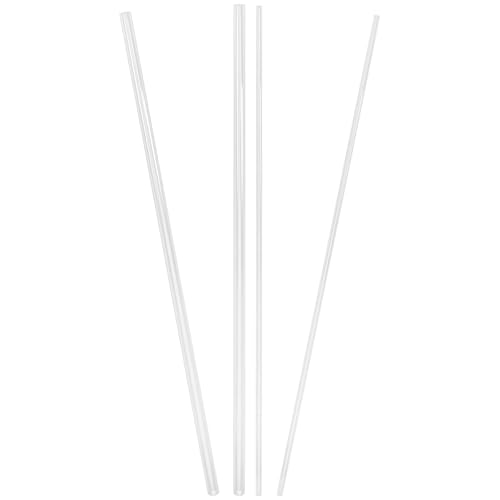 NUOBESTY 4pcs PC round Tubing Set, Rigid Plastic Tubes with 5mm Od X 4mm Id and 10mm Od X 8mm Id, Hollow Polycarbonate Craft Tubes for Industrial and Vacuum Applications