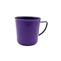 Kimmel Tazza da tè con manico, riutilizzabile, infrangibile, 180 ml, in plastica, colore: azzurro