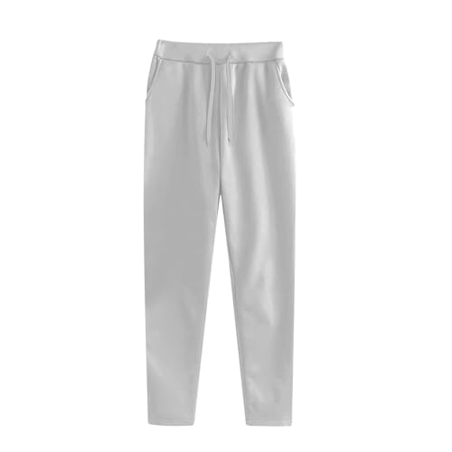 Pantalon de jogging taille haute élastique et ample pour femme
