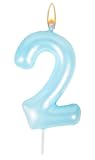 Photo Gallery candeline wooparty celeste pearl n.2 8,5cm Photo Gallery candeline wooparty celeste pearl n.2 8,5cm