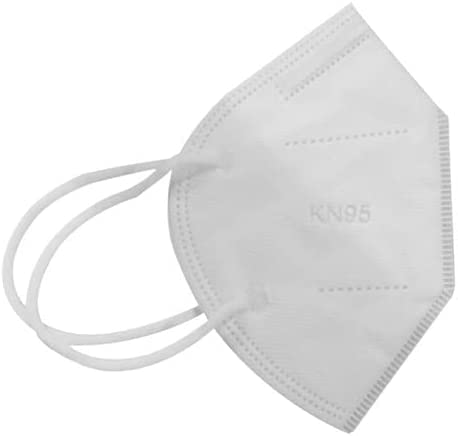 Máscaras KN95 Branca Lisa Adulta FPP2 PFF2 Filtragem De 95% - 5 Unidades - GL Brazil