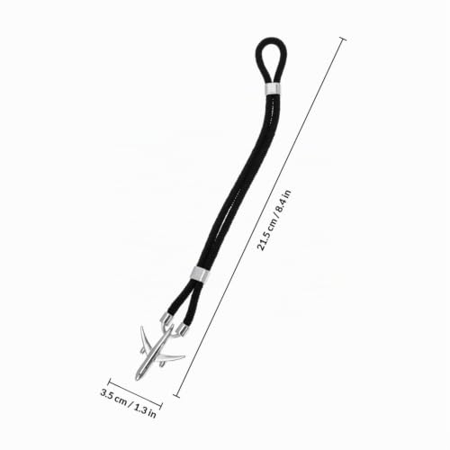 GALPADA Bracelet Avion Homme En Alliage Avec Corde Polyester Noir 21.50Cm Style Minimaliste Bijoux À La Main Accessoire Mode Pour Usage Quotidien Et Occasions SpéCiales – vue 2