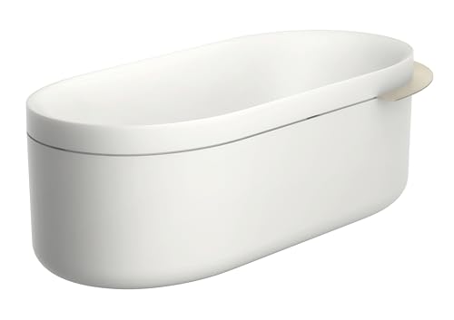 hansgrohe AXOR Suite bañera, independiente, 1900x850x630mm, SolidSurface, 2 plazas, 190 litros, 42005, Color: Níquel cepillado
