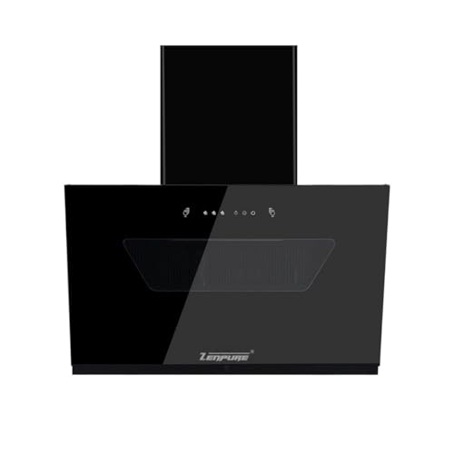 Image of Zenpure BREEZE Auto Clean Slant Glass 60 CM 10 Years motor warranty | Heat Autoclean | Gesture Control | Filterless | Powerful suction | Low Noise Wall mounted Black 1350 CMH Kitchen Chimney