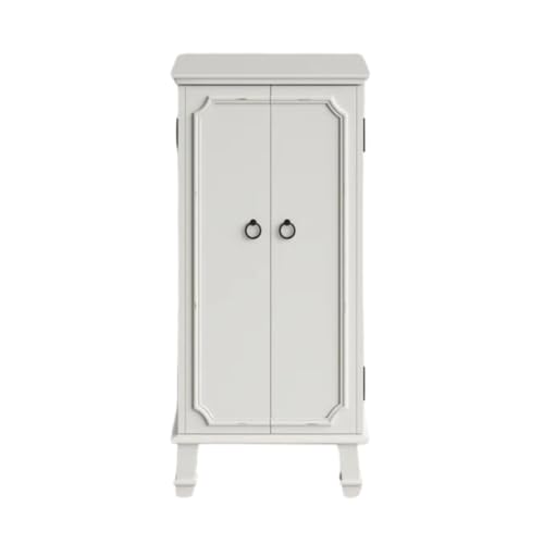 Hives & Honey Carson Jewelry Armoire, Fully Locking White Cabinet