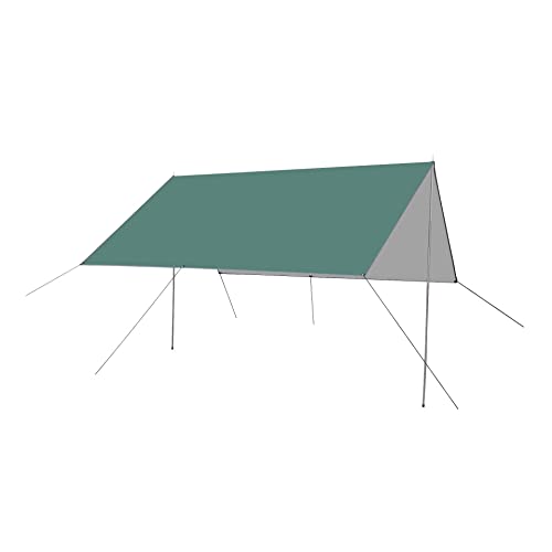 Toit de tente de camping 3 x 3 m bâche ombrage extérieur avec piquet