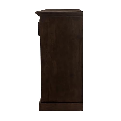 Image of The Attic Ardenwood Classic Glass Door Sideboard,Wooden Sideboard Cabinet,Walnut Glass