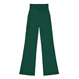 Sommerhose Mädchen Sporthose Sommer Sweatpants Lässige Leggings Baggy Hose Loose Elastischem Bund Einfarbig Teenager Gummibund Fit Pants Schlaghosen Freizeithose Kinder Yoga Hosen 02 Grün 160
