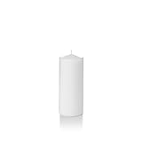 yummi 2.25' x 5' White Slim Round Pillar Candles - 4 per Pack