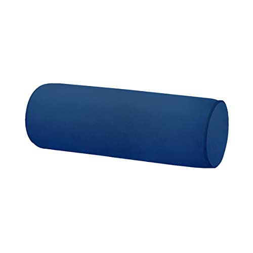 Velvetcossy Neck Roll Pillowcases Velvet Cylindrical Pillow Covers 16"x6" with Hidden Zipper for House Home Decor Neck Roll Pillow Cervical Neck Roll Memory Pillow Cylinder Round Cushion (Blue, 16x6)