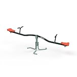 Plum Play 360 Rotating Seesaw - Kids Garden Teeter Totter with Sit & Spin Action - Outdoor Playground Equipment for Ages 3+ - Green, 50kg Max per User