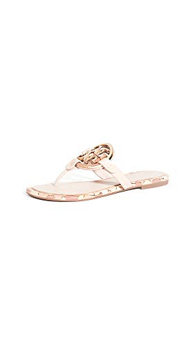 Tory Burch Women s Enamel Miller Sandals, Seashell Pink Multi, 8.5 Medium US