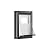 Aluminum Medium Dog Door for Interior and Exterior Door, Pet Door for Small Dogs Up to 40 lbs
