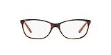Ralph Lauren Women's RL6135 Rectangular Prescription Eyeglass Frames, Stripped Havana/Demo Lens, 52 mm