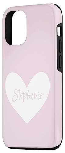 Iphone 12/12 Pro Stephanie Pink Name Heart Love Woman Friend Personalized Case #TOP1