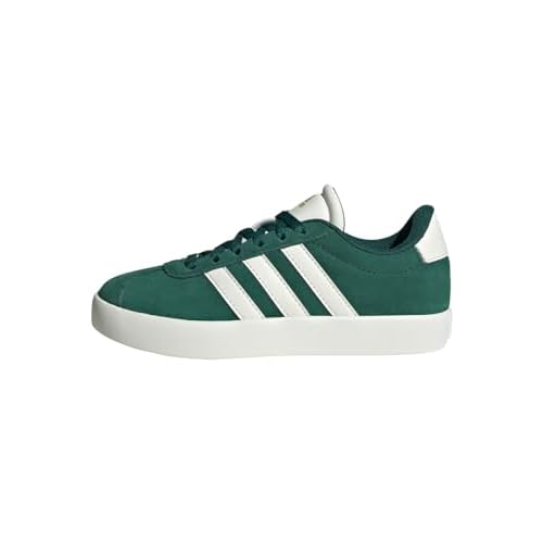 adidas VL Court 3.0 Shoes Kids, Zapatilla de Deporte, Green/Off White/Gold Metallic, 40 EU