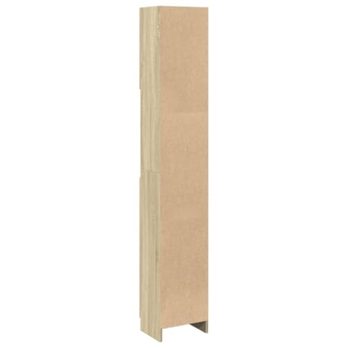 Muebles de baño columna en roble Sonoma de 190 cm para ganar espacio de almacenaje 7