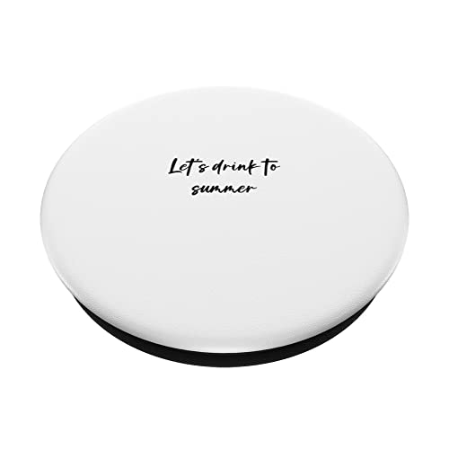 Let's drink to summer PopSockets Swappable PopGrip, Black - Image 2