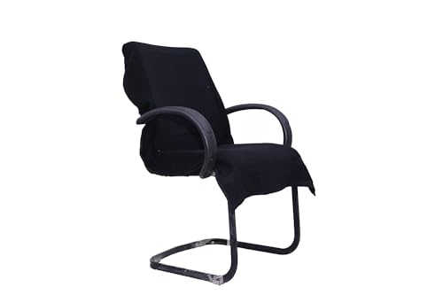 Image of ROMAN HOME 100% Superfine Cotton Solid Large Luxury Office Chair Towel with Tie Knot 450 GSM - (Pack of 1) Original Product AS PER Picture Shown (1, ch Black)