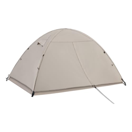 Ultralight 4-Season Waterproof 2 Person Portable Compact Backpacking Dome Tent–Easy Setup Outdoor Essenssial Weather Resistance Gear for Camping, Hiking, Hunting (Desert White, 2 Person)