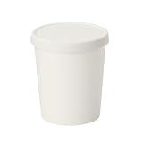Tovolo 1 Quart Ice Cream Containers with Lid for Homemade Ice Cream Toppings Supplies, Air Tight Silicone Lid Reuseable Ice Cream Storage for Freezer Dishwasher Safe Frozen Treat Tub, White