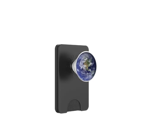 PopWallet para MagSafe con diseño de Tierra Planeta y nubes espacio