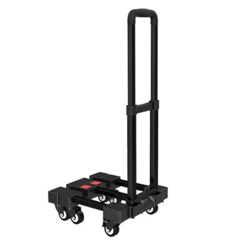VHPNWJOB Carretilla de Mano Carrito de Mano Ligero de Utilidad, Carrito Plegable con Base Extensible, Tubo de Hierro, Varilla de tracción, Carrito Plegable para Llevar Equipaje Tirando de mercancías
