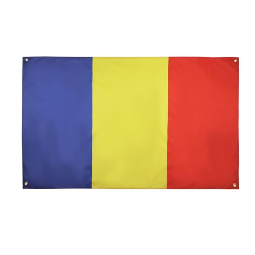 AZ FLAG Drapeau Tchad 150x90 cm avec 4 oeillets, Pavillon Tchadien pour balcon ou mur