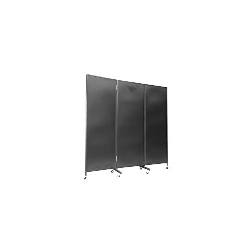 Amazon | 三つ折パーテーション（黒）アルミ枠 H2100 インテリア