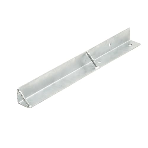 TRIBECCO Winkelanker zum Einbetonieren 1 Stück 500 x 45 x 45 mm Bodenanker aus feuerverzinktem Flachstahl verstärkt mit Riffelstahl für Spieltürme Schaukeln Stelzenhäuser (1)