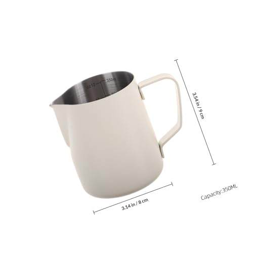Jarra para espumar leche de acero inoxidable y reutilizable para preparar café 3