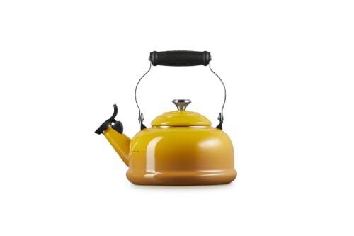 Image of Le Creuset Enamel On Steel Whistling Tea Kettle, 1.7 qt., Nectar