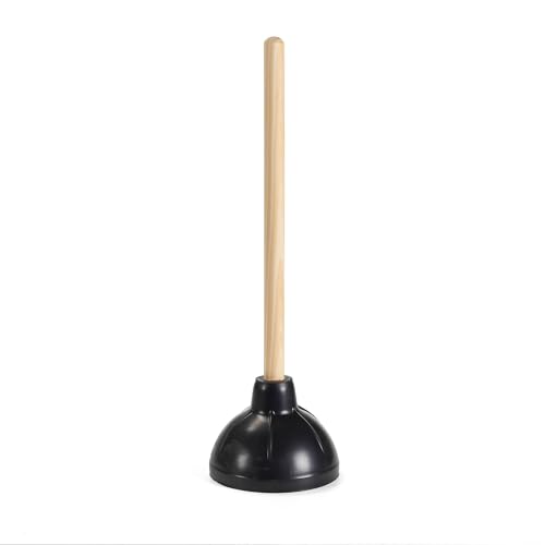 Rocky Mountain Goods Heavy Duty Toilet Plunger – Commercial Grade Double Thrust Rubber Cup – 20” Length – Strong Suction Clog Remover for Toilets, Sinks & Drains