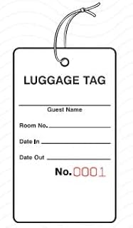 FrontDesk Suuply White Stock Knotted String Bag Tag (Set of 1000)