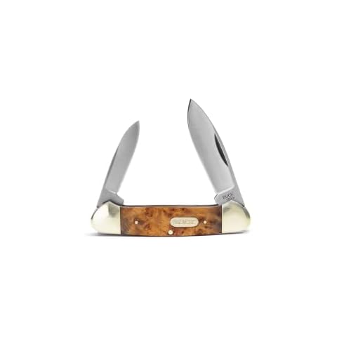 Buck Knives 389 Canoe 2-Blade Folding Pocket Knife with Wood Handle Cover