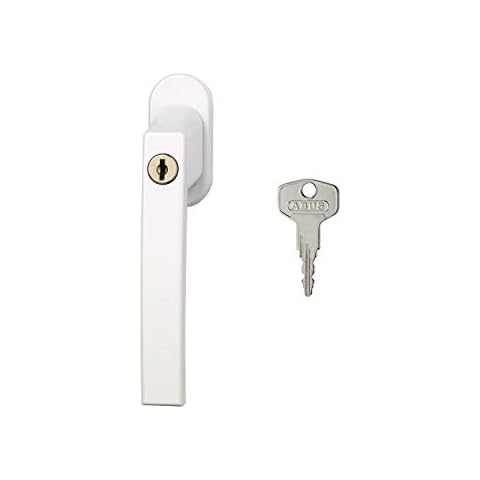 ABUS Abschließbarer Fenstergriff FG210 AB210 - Fensterknauf mit Druckzylinder, gleichschließend - ABUS-Sicherheitslevel 3 - 59487 - Weiß Cover