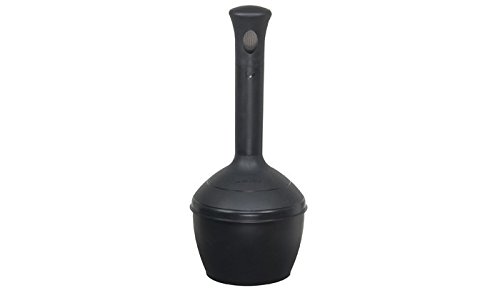 Justrite Cease-Fire Deco Black Polyethylene Cigarette Butt Receptacle - 12 in Width - 38 in Height - 268503 [PRICE is per EACH]