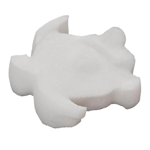 Lecreatekit 16 esponjas absorbentes de aceite de tortuga para piscinas, spas, jacuzzis, espuma flotante blanca para eliminar grasa y loción, limpiador de mantenimiento de filtro reutilizable