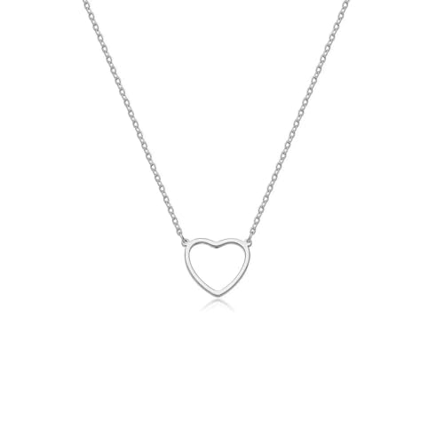 Collier pendentif en forme de cœur - Bijoux en acier inoxydable femme
