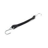 Bacar LR052395 Gummi-Planengurte, strapazierfähig, für den Außenbereich, Spanngurte, Bungee-Schnüre mit Haken, 22,9 cm, schwarzer Gummi für universelle Farmen