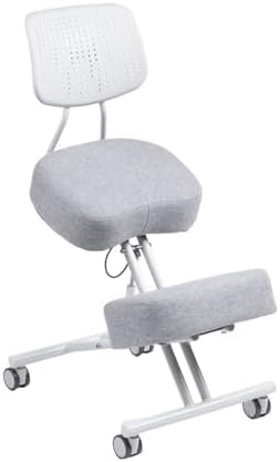 Ergonomic Kneeling Chair with Backrest, Adjustable 540-675mm Rolling Posture Support for Office & Home, Improve Comfort & Reduce Back Pain (Color-2)