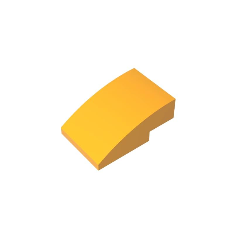 24309 Arched Brick Slope Curved 3x2 No Studs 50 Pieces GDS-1123 Compatible with Lego Building Blocks Color:Bright Light Orange โ image 1