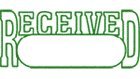 Received with Date Space Self-Inking Stamp -Green