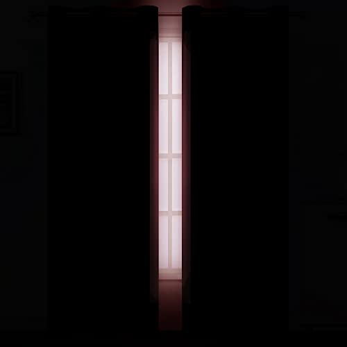 Image of LEMOMO Red Thermal Blackout Curtains /42 x 95 Inch /Set of 2 Panels Room Darkening Curtains for Bedroom