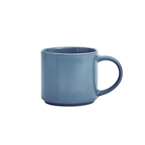 Ceramic Coffee Mugs, 16 oz Big Size for Oatmeal, Bosmarlin Matte Blue, Birthday Gifts, Dishwasher...