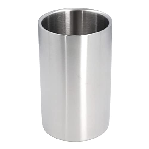 Wine For Bottles, Wine Double Stainless Steel Slim Straight Shape Slim and Compact Champagne Bucket For Family, Bar, Coffee Shop, Restaurant