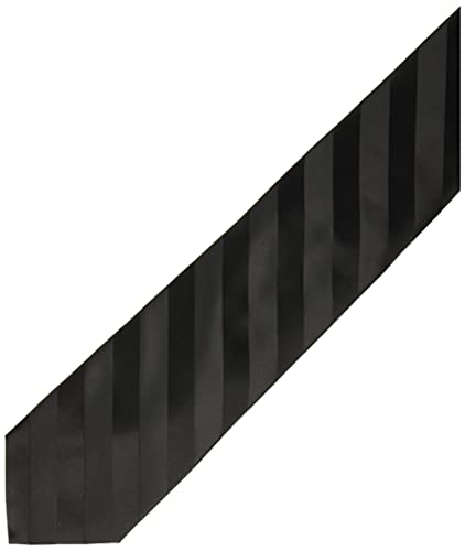 Stacy Adams Men's Tall-Plus-Size Solid Woven Formal Stripe Tie Set Extra Long, Black, One Size #TOP1