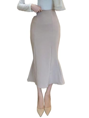 Trend Women's Summer Basic Skirt Solid Color High Waist Skirt Summer For Beach4