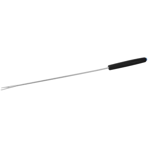Foto von Fackelmann Fonduegabeln, Fonduebesteck aus Edelstahl, Fonduespieße mit farbigen Kunststoffgriffen (Farbe: Silber/Schwarz), Menge: 6 Stück, 25 cm